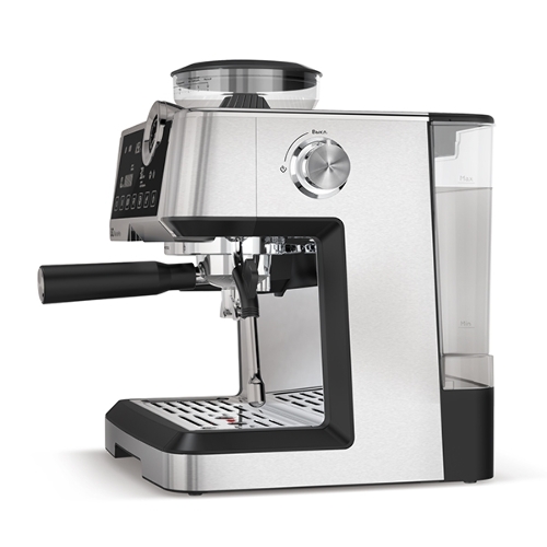 Кофеварка рожковая BQ CM5002 серебристый/черный, исп. кофе - зерновой/молотый, 2,8 л, 2400 Вт, 19 бар