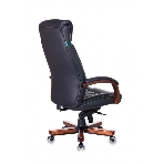Кресло Бюрократ T-9922WALNUT/BLACK черный, кожа