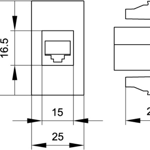 Розетка компьютерная DKC Viva 45138 RJ-45 кат.5E, 1 мод., серая