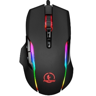 Мышь проводная Jet.A Panteon PS150 черный, 6200 dpi, USB, кнопки - 9