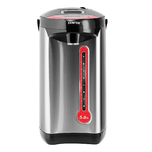 Термопот Centek CT-0082 черный, 5л, 750 Вт, 3 способа подачи воды, корпус из нержавеющей стали