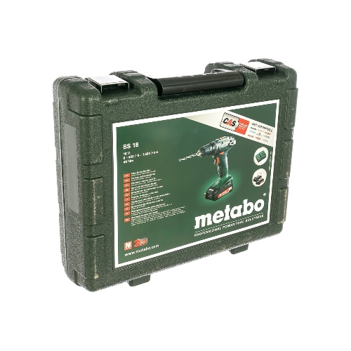 Дрель-шуруповерт Metabo BS 18 602207550 18 В, 1,5 Ач, 48 Нм, щеточный