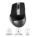Мышь беспроводная A4Tech Fstyler FG35 серый/черный, 2000 dpi, радиоканал, USB, кнопки - 6