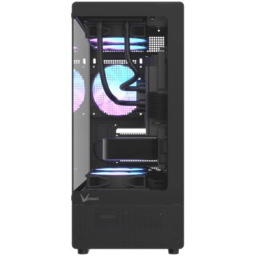 Корпус Formula Crystal Z1CM Plus AR v2 черный без БП mATX 5x120мм 1xUSB3.0 audio bott PSU