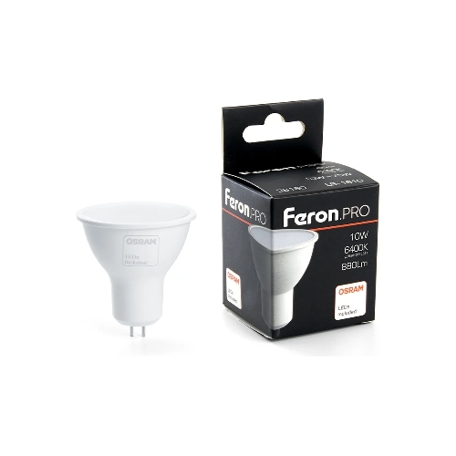Лампа светодиодная Feron PRO LB-1610 10Вт 230В GU5.3 дневной