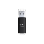 Флешка USB R/W Maxvi MP 64Gb USB 2.0 black, монолит с колпачком, металл + ABS пластик