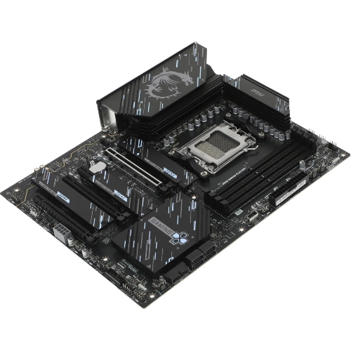 Материнская плата MSI X870E GAMING PLUS WIFI, AM5, AMD X870E, 4xDDR5, 4xSATA, 3xM.2, 1xPCIe 5.0 x16, 1xPCIe 4.0 x4, 2xPCIe 3.0 x1, 1xHDMI, 1xUSB Type-C, 1x5Gb LAN, Wi-Fi 7, Bluetooth 5.4, 2xUSB-C 20Gbps, 1xUSB-C 40Gbps, 2xUSB-A 5Gbps, 2xUSB-A 10Gbps, 4xUSB-A 2.0, 3x3.5 мм, 7.1, ATX