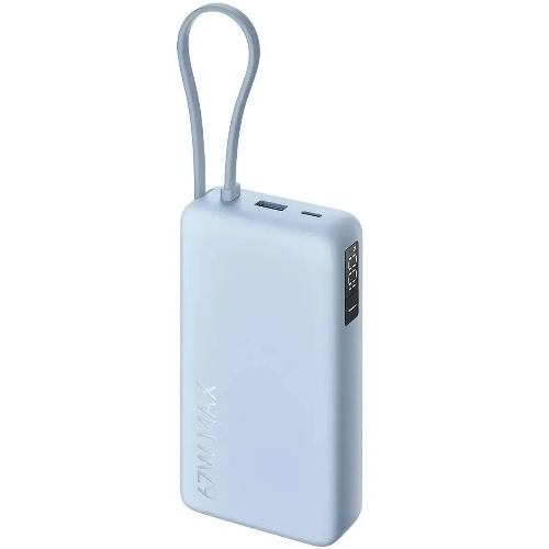 Портативный аккумулятор со встроенным кабелем Xiaomi 67W Power Bank 20000 (Integrated Cable) Ice Blue (BHR08O8GL)