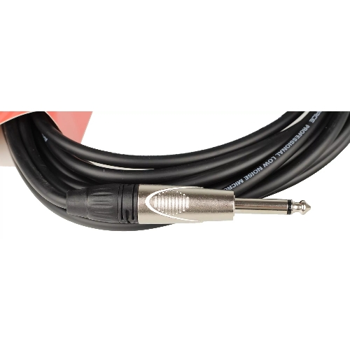 Кабель гитарный FORCE FGC-09/61/4" TS Jack - 1/4" TS Jack, высококачественный, малошумящий с проводниками из безкислородной меди OFC, диаметр 6 мм, профессиональные металлические разъемы, длина 6 м