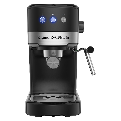 Кофеварка рожковая Zigmund & Shtain ZCM-900 черный, исп. кофе - молотый, 1.2 л, 1200 Вт, 15 бар