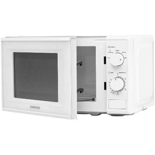 Микроволновая печь SunWind SUN-MW051 белый, 20 л, 700 Вт, переключатели - поворотный механизм