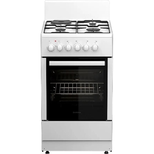 Плита комбинированная Darina 1E КМ241 321 W белый, конфорок 3 газовых и 1 электрическая, духовка 50 л, 50 см x 85 см x 60 см