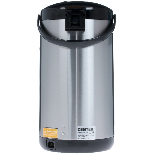 Термопот Centek CT-0082 черный, 5л, 750 Вт, 3 способа подачи воды, корпус из нержавеющей стали
