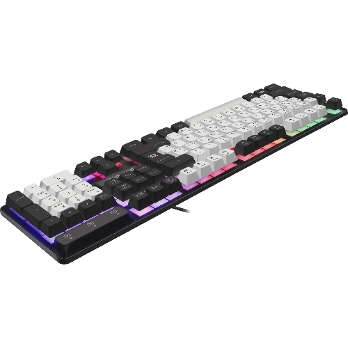 Клавиатура проводная Defender Dark Knight R GK-077, USB, черный/белый