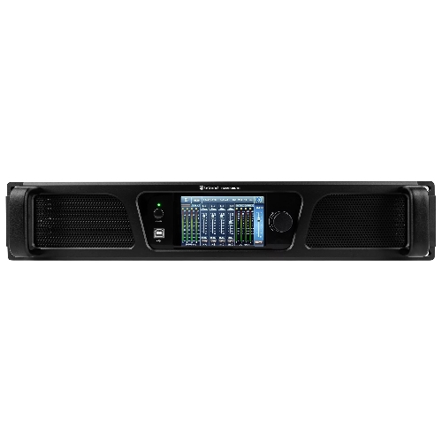 Усилитель INTREND ITAMP-4K-TD четырехканальный, 4x1000W/8Ом, 4x1600W/4Ом, 2x3200/100V, 4x600/70V, поддержка Dante, встроенный DSP