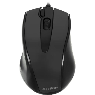 Мышь проводная A4Tech N-500F серый глянец/черный, 1200 dpi, USB, кнопки - 4