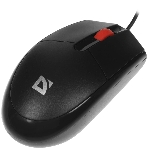 Мышь проводная Defender Delta MM-523 черный, 1000 dpi, USB, кнопки - 3