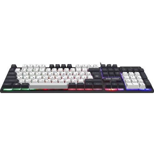 Клавиатура проводная Defender Dark Knight R GK-077, USB, черный/белый