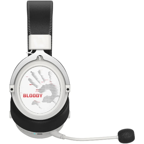Гарнитура Bloody MR590 Sports Red белый/чёрный, беспроводная + проводная, Bluetooth, до 35 ч