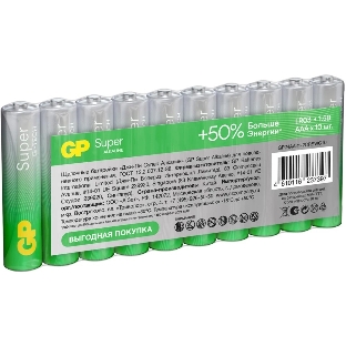 Батарея GP Super Alkaline 24AA21-2CRSWC10 AAA (10шт) спайка