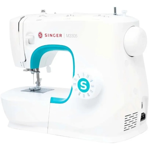 Швейная машина Singer M3305 белый, электромеханическая, вертикальный качающийся, 23 операции, автоматическая петля