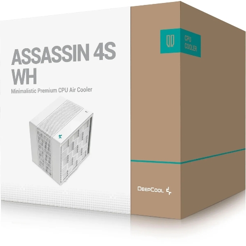 Кулер для процессора DEEPCOOL ASSASIN 4S WH белый, 140 мм, алюминий/медь, 1800 об/мин, 29.3 дБ, 4 pin, 250 Вт, 164 мм