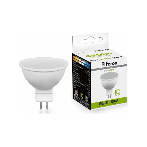 Лампа светодиодная Feron LB-24 5W 230V G5.3 4000K MR16
