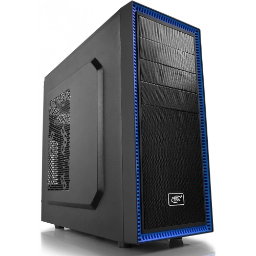 Компьютерный корпус Deepcool TESSERACT BF (DP-CCATX-TSRBFBK), без БП, черно-синий, ATX, видеокарта до 310мм, высота кулера для процессора до 165мм, 7 слотов расширения, 2 отсека 5.25