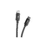 Кабель OLMIO REEL, Type-C - Type-C, 60W 3A, 1.2м, тканевая оплетка, черный