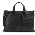 Деловая сумка мужская Piquadro Russel CA4021W137/N с отделением для ноутбука 15.6" черная натур.кожа