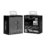 Розетка Kranz STRONG компьютерная двойная RJ45+RJ45 кат6 с/у графит