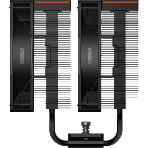 Кулер для процессора PCCooler RT620 Digital BK (250W, 4-pin PWM, LED temp., 157mm, 6x6mm, 2x120мм, 73.32CFM, 34.9dBA, 2200RPM, S: 1851/1700/1200/115X, AM5/AM4, черный)