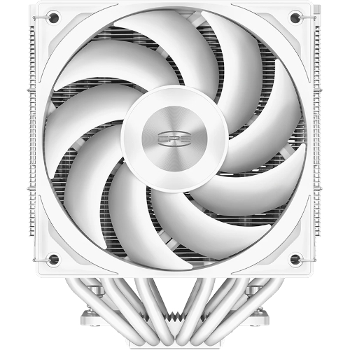 Кулер для процессора PCCooler RZ620 WH (260W, 4-pin PWM, 158мм, Al/Cu, 6x6мм, 2x120мм, 86.73CFM, 32dBA, 1800RPM, S: 1851/1700/1200/115X, AM5/AM4, белый)