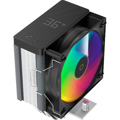 Кулер для процессора Ocypus Gamma A40 BK ARGB Digital, 100мм ARGB FAN, Top Display Panel, 4 HEAT PIPES, 4-PIN PWM, 600-2400 RPM, 29.5DBA, HYDRO BEARING, LGA115X/1200/1700/18XX, AM4/AM5