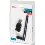 Адаптер USB Buro Bluetooth 5.0+EDR class 1 100м черный