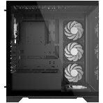 Компьютерный корпус XPG INVADER X BLACK (INVADERXMT-BKCWW) Mid-Tower Gaming ATX PC Case with Panoramic View, Tempered Glass Panels, and RGb Lighting Black