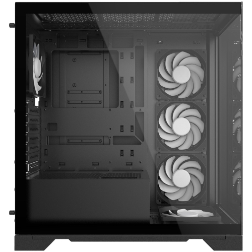 Компьютерный корпус XPG INVADER X BLACK (INVADERXMT-BKCWW) Mid-Tower Gaming ATX PC Case with Panoramic View, Tempered Glass Panels, and RGb Lighting Black