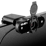 Веб-камера SVEN IC-915 1280x720, 30 кадр/с, USB Type-A, микрофон, шторка приватности, универсальное крепление