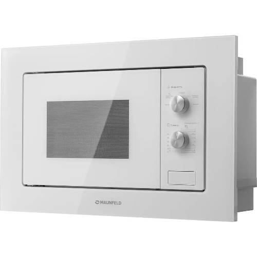 Микроволновая печь встраиваемая Maunfeld MBMO.20.1PGW белый, 20 л, 800 Вт, переключатели - поворотный механизм