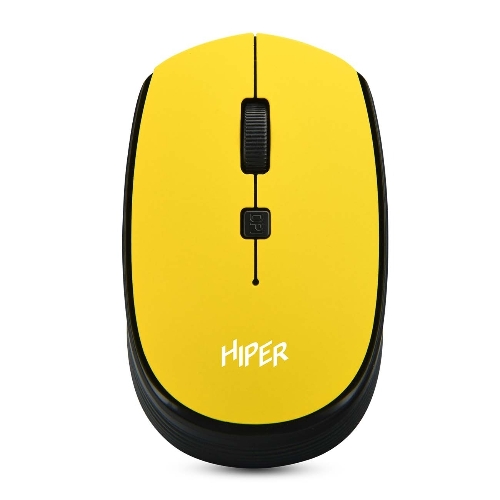 Мышь беспроводная HIPER HOMW-085 желтый, 1600 dpi, радиоканал, USB, кнопки - 4