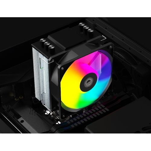 Кулер для процессора ID-COOLING SE-903-XT FRGb черный 92мм алюминий/медь 2200rpm 26db 4-pin 130W 123мм