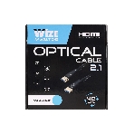 Кабель HDMI Wize AOC-8K-HM-HM-15M оптический, 15 м, 8K/60HZ 4:4:4, v.2.1, ARC, 19M/19M, HDCP 2.2, Ethernet, черный, коробка