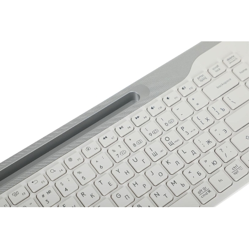 Клавиатура беспроводная A4Tech Fstyler FBK25, USB, Bluetooth/Радиоканал, белый/серый