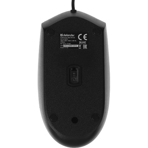 Мышь проводная Defender Delta MM-523 черный, 1000 dpi, USB, кнопки - 3