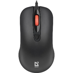 Мышь проводная Defender Omega MB-522 черный, 1600 dpi, USB, кнопки - 4