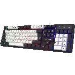 Клавиатура проводная Defender Dark Knight R GK-077, USB, черный/белый