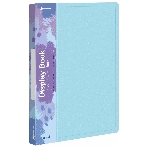 Папка с 20 прозрачными вкладками Бюрократ Pastel PAST20BLUE A4, пластик, 0.5мм, торцевой карман с бумажной вставкой, голубой
