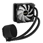 Комплект жидкостного охлаждения ExeGate BlackWater-120V3.PWM.ARGb (3 PIN 5V ADDRESSABLE RGb подсветка, LGA2066/2011/1366/1150/1151/1155/1156/1200/1700/1851/AM4/AM5/FM1/FM2/FM2+/AM2/AM2+/AM3/AM3+, TDP 150W, Fan 120мм 4pin PWM 600-1800RPM Hydro bearing, помпа 3pin 2700RPM, макс. шум 37db, с термопастой, на винтах, черный, Color Box)