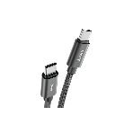 Кабель OLMIO REEL, Type-C - Type-C, 60W 3A, 1.2м, тканевая оплетка, черный