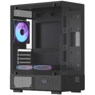 Корпус Formula Crystal Z1CM Plus AR v2 черный без БП mATX 5x120мм 1xUSB3.0 audio bott PSU